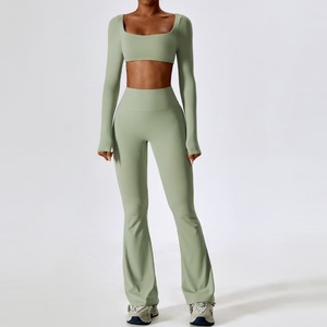 A47Fall Set Yoga Traspirante Antiurto - <span class=keywords><strong>Abbigliamento</strong></span> Fitness <span class=keywords><strong>Aderente</strong></span> ad Asciugatura Rapida - Completo Sportivo Casual - <span class=keywords><strong>Abbigliamento</strong></span> Donna - Product Image 5