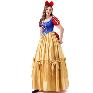 Costume de <span class=keywords><strong>princesse</strong></span> Blanche-Neige de conte de fées de Grimm pour Halloween, robe de cosplay pour adulte, costume de scène en polyester, tenue de fête - Product Image 3