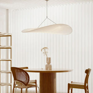 Lustre en soie de style japonais Wabi-Sabi, design nordique rétro, luminaire suspendu pour salon, maison d'hôtes, salle à manger, bar - Product Image 2