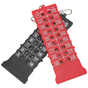 Compteur de score de golf personnalisé en gros avec logo, dispositif de notation de golf en plastique 18 trous, accessoire durable en ABS, compteur de coups de golf - Product Image 1