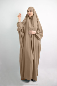 2020 Mới Cá Nhân Rắn Màu Dài Khimar Hijab Một Mảnh Cho Jilbab Saudi Cầu Nguyện Abaya Ăn Mặc Mùa Hè Phong Cách - Product Image 6