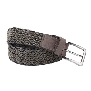Ceinture tricotée grise, verte et bleu marine avec boucle ardillon, ceinture élastique tissée pour femme, mode décontractée Printemps 2025 - Product Image 4