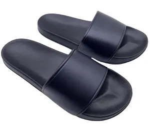 2022定制标志黑色eva拖鞋空白夏季滑梯拖鞋大塑料户外滑梯