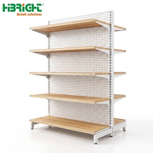 Solución de Estanterías para Comercios Highbright, Estante de Exhibición de Acero y Madera, Estantes para Tiendas de Abarrotes y Supermercados - Product Image 1