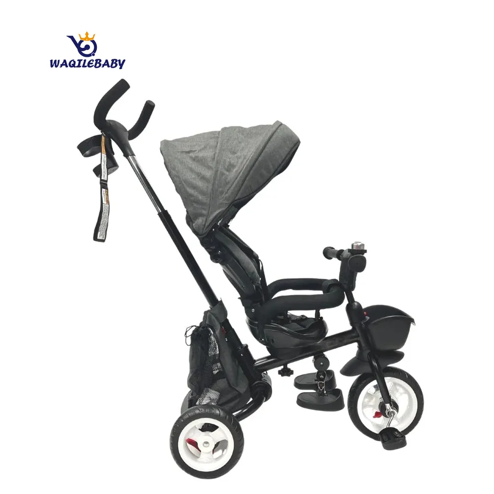 WQL Kid With Sunshade Trike Toddler 3 Wheel Children Tricycles 4 In 1 Baby Tricycle