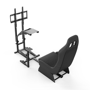 Wholesale Racing Simulator Bracket Game Seat <strong>Steering</strong> <strong>Wheel</strong> Stand Folding E-Sports Chair <strong>Set</strong> - Product Image 1