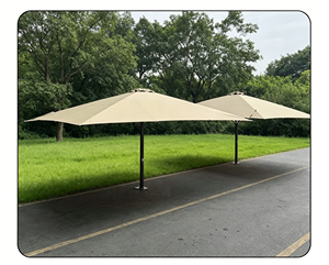 <span class=keywords><strong>Parasol</strong></span> extérieur surdimensionné en alliage d'aluminium avec éclairage LED solaire personnalisé pour cour, restaurant, zone touristique, <span class=keywords><strong>parasol</strong></span> à mât central - Product Image 5