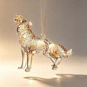 Ornamenti Personalizzati in Resina Trasparente a Forma di <span class=keywords><strong>Lupo</strong></span>, Scultura 3D Decorativa per Souvenir di Eventi, Ciondolo Trasparente - Product Image 1