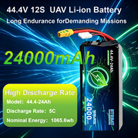 Baterai LiPo 44.4V 12S 5C Pengosongan Kontinu 500+ Siklus Baterai Lithium Drone dengan Sertifikasi UN38.3 MSDS