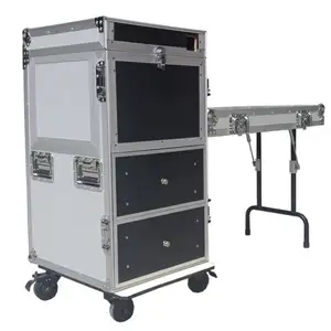 kasus penerbangan papan kotak Suppliers-Hot Jual Kayu Lapis Utilitas Penerbangan Kasus Tahan Lama Aluminium DJ Penyimpanan Utility Kotak