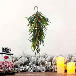 Guirlande artificielle <span class=keywords><strong>de</strong></span> verdure <span class=keywords><strong>de</strong></span> Noël <span class=keywords><strong>de</strong></span> <span class=keywords><strong>sapin</strong></span> <span class=keywords><strong>de</strong></span> Norfolk fait à la main meilleure vente <span class=keywords><strong>couronne</strong></span> d'aiguille <span class=keywords><strong>de</strong></span> pin <span class=keywords><strong>de</strong></span> Norfolk tactile simulée populaire - Product Image 3