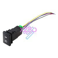 Petit interrupteur à bascule pour bande lumineuse LED, lumière jaune, interrupteur de feux antibrouillard avec 4 fils (couleur des fils aléatoire) adapté à Toyota Lexus