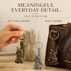 Happy Angel Metal Keyholder Lovely Angel Figure Key Ring Decorative Pendant For <b>Ladies</b> Gift <b>Backpack</b> Accessory - Product Image 3