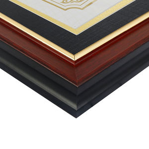 チェリーウッドダブル8.5 "x 11" ディプロマ証明書フレーム卒業フレームクラシックゴールドトリムと粉砕防止ガラス付き - Product Image 4