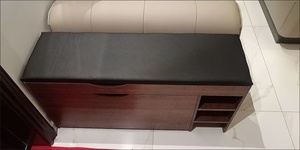 Entryway shoe-changing <b>bench</b> for household use with a built-in shoe cabinet and seat Soft-padded seat for shoe <b>rack</b> - Product Image 5