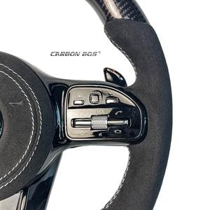 Volante Deportivo Personalizado con LED y Fibra de Carbono para Mercedes-Benz <span class=keywords><strong>AMG</strong></span> GT63S W212 W221 W222 W205 W204 <span class=keywords><strong>C220</strong></span> GLC63 - Product Image 3
