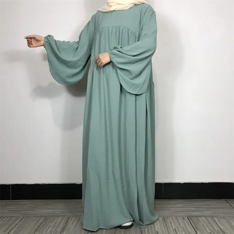 Abaya Modest New High Quality Muslim Wholesale Ramadan Solid Color Islamic Clothing Dress Plus Size Long Sleeve Abaya