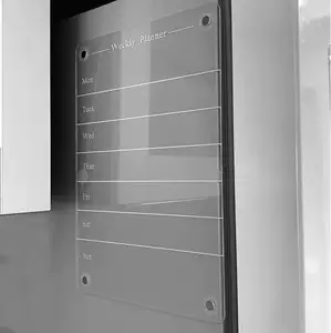 لوحة اكريليكية قابلة لاعادة الاستخدام مخصصة للمسح الجاف المغناطيسي ولوحة اكريليكية للمسح الجاف للثلاجة