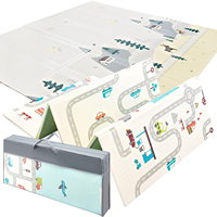 Tapete de Juego Plegable Impermeable para Bebés, Tapete de Espuma XPE para Actividades de Cuidado del Bebé, Tapete de Juego para Niños