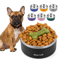 Bol à eau pour chien personnalisé avec logo, 32 oz, 64 oz, en acier inoxydable, isolé, antidérapant, pour l'eau ou la nourriture