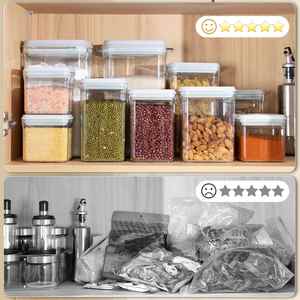 Nuevo Diseño, Contenedor de Almacenamiento de Alimentos para Cocina, Hermético, Ecológico, de PP con Certificación LFGB, Botón de un Toque para Mantener la Frescura - Product Image 2