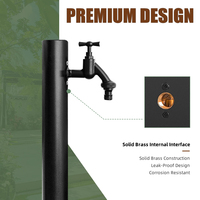 Robinet vertical en acier inoxydable antigel pour jardin, fontaine d'extérieur en cuivre pour arrosage de cour