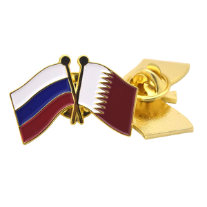 Épingles croisées de drapeau de pays d'amitié en métal bon marché sur mesure pour l'insigne de la fête nationale de l'Arabie saoudite épinglette de drapeau de la Palestine à vendre - Product Image 3