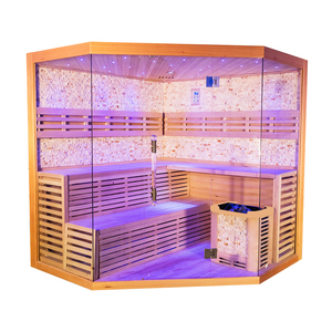 זול עץ באיכות גבוהה למכירה חמה מעץ סאונה יבשה מסורתי עם כיריים - Product Image 3