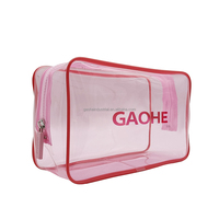 Étui cosmétique en PVC de Chine avec fermeture éclair, motif lettres, grande capacité, réutilisable et léger, design imperméable
