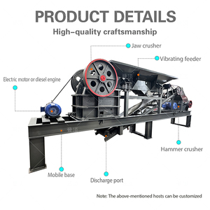 Mạnh mẽ động cơ diesel di động máy nghiền đá nhà máy Chassis đường cao tốc đường sắt xây dựng dự án di động đá nghiền đơn vị - Product Image 2
