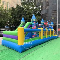 Château gonflable commercial à prix avantageux pour l'extérieur, obstacles gonflables combinés