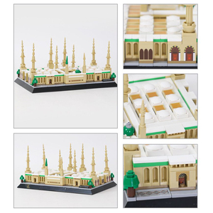 Wange 4228 Série de Bâtiments de Mosquées de Médine en Arabie Saoudite, Modèle de la Mosquée du Prophète (Masjid al-Nabawi), Jouet en Plastique Durable, Vente en Gros - Product Image 4