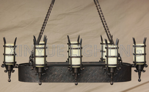 Lampadario gotico rustico in <span class=keywords><strong>ferro</strong></span> <span class=keywords><strong>battuto</strong></span> nero ciondolo Design personalizzato per progetto Hotel Villa - Product Image 5