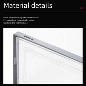 Scatola Portascarpe a Prezzo <span class=keywords><strong>di</strong></span> Fabbrica Cinese <span class=keywords><strong>con</strong></span> Coperchio <span class=keywords><strong>Scarpiera</strong></span> in <span class=keywords><strong>Plastica</strong></span> per Sneakers Organizzatore per Scarpe Impilabile e Trasparente - Product Image 3