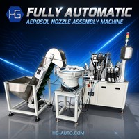 Machine d'assemblage de buses d'aérosol entièrement automatique conforme aux normes FDA pour l'insertion de joints et l'assemblage par pression, avec inspection CCD, pour usage domestique