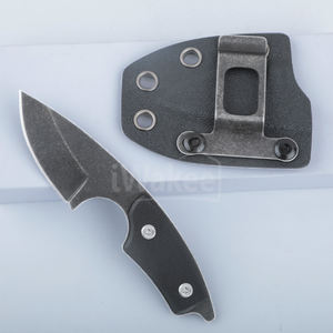 G10サバイバルボールチアンミニナイフキャンプネックレスポケットネックナイフ、kydexシースメタルベルトクリップ付き - Product Image 6