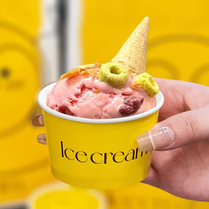 Contenitori per Gelato Premium da 100ml, Impermeabili, Biodegradabili, Ecologici, Doppio Strato, Senza Odori, per Gelaterie di Lusso - Product Image 3