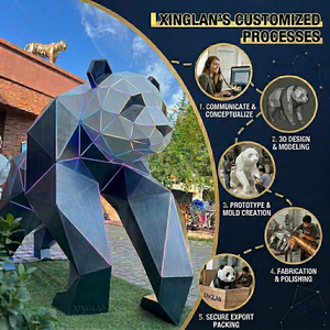 Nueva Escultura de Perro Golden Retriever de Resina <span class=keywords><strong>2022</strong></span>, Estatua de Perro de Fibra de Vidrio para Decoración del Hogar y Jardín - Product Image 4