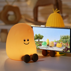 <span class=keywords><strong>Veilleuse</strong></span> pour enfants en silicone en forme de mini-pomme de terre personnalisable, 7 couleurs LED blanc chaud, avec fonction de minuterie, batterie rechargeable - Product Image 4