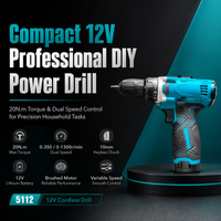 Perceuse-visseuse sans fil professionnelle 12V 20V, mini tournevis portatif à vitesse variable 1300 tr/min, pour réparation domestique et bricolage OEM