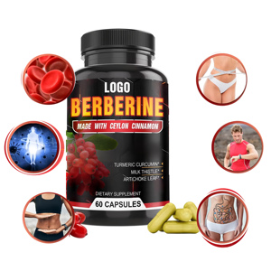 Suplemento de berberina mecanizado personalizado OEM Odm con cúrcuma, plátano, cardo mariano, cápsulas de extracto de pimienta negra - Product Image 4