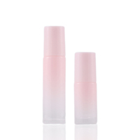 Flacons à bille en acier rose pour huiles essentielles, huiles de massage et cheveux, 10 ml, avec bouchons