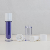 Flacon pulvérisateur sans air en PP écologique rond blanc givré remplaçable vide de 15 ml personnalisé recyclé 30 ml 50 ml