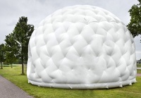 Tente Offre Spéciale blanche bon marché gonflable de PVC de tente de dôme de moitié d'EN14960 grande à vendre