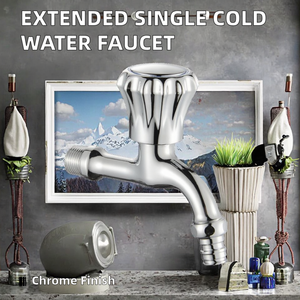Vòi nước lạnh đơn hiện đại với tay cầm hợp kim kẽm không chạm dùng cho máy giặt và chậu rửa - Product Image 2