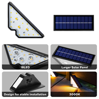 Lampes solaires LED pour marches, lumières d'extérieur en forme d'étoile, allumage automatique du crépuscule à l'aube, lampes solaires pour escaliers, terrasses et trottoirs