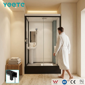 Box <span class=keywords><strong>doccia</strong></span> angolare scorrevole doppio cromato YEETE con <span class=keywords><strong>vetro</strong></span> temperato di sicurezza da 8 mm – Fornitura per progetti residenziali e appartamenti di lusso - Product Image 1
