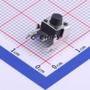 TS-1102N-6026 Tactile Switch Bent Lead Through Hole,6x6mm Switch Single Pole Single Throw Rectangle Button 2.6N Right Angle - Product Image 1