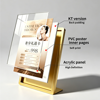 Supermarché personnalisé en usine métal A3 A4 A5 Table signe affiche acrylique Menu cadre présentoir support
