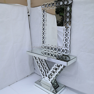 Console a specchio in cristallo moderno <span class=keywords><strong>con</strong></span> specchio a <span class=keywords><strong>parete</strong></span> mobili per uso alberghiero - Product Image 2